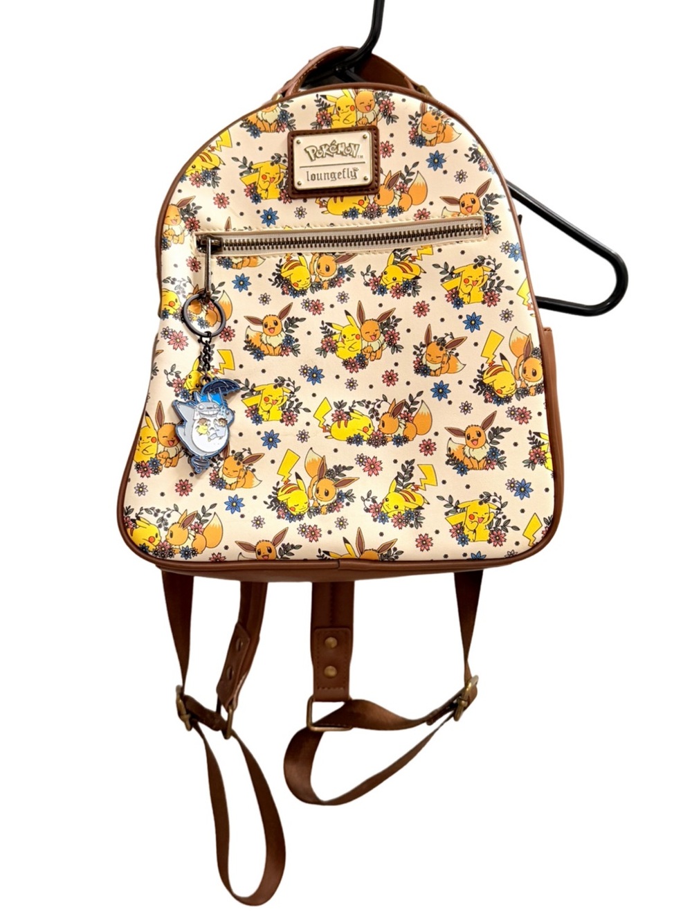Loungefly Pokémon Pikachu & Eevee Floral Mini Backpack - BoxLunch Exclusive - Picture 2 of 14